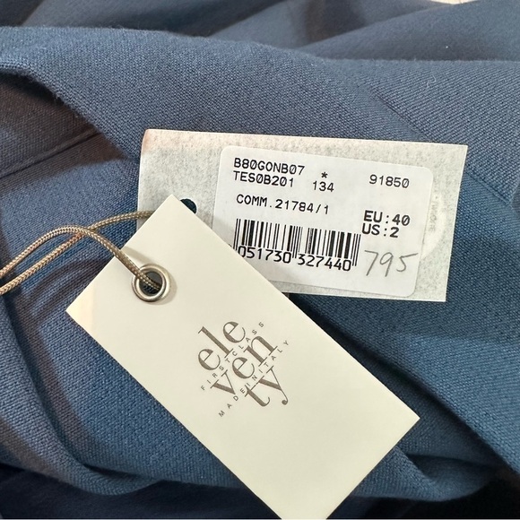 Eleventy Slate Blue Culottes Shorts Size US 2 EU 40 - Picture 4 of 11